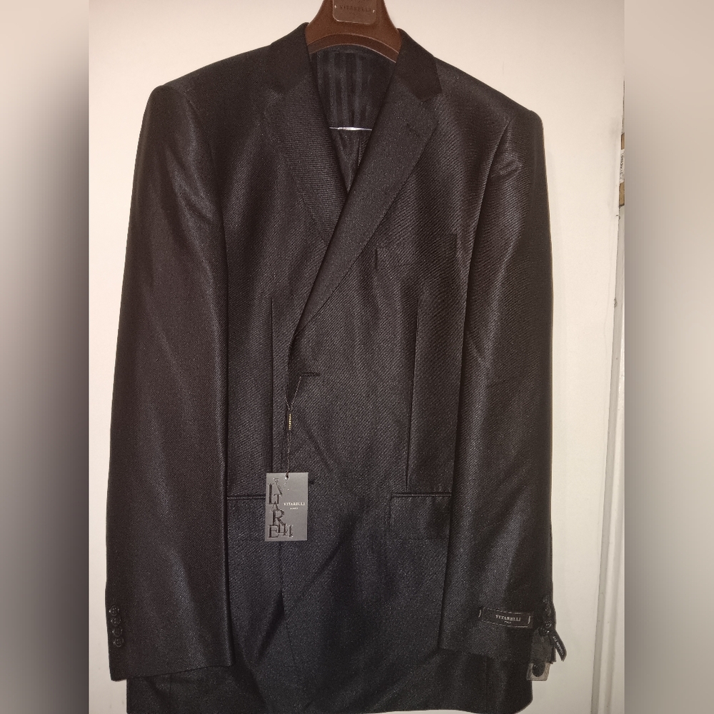 Vitarelli 46L Men's Black Suit Set Jacket And Pants
